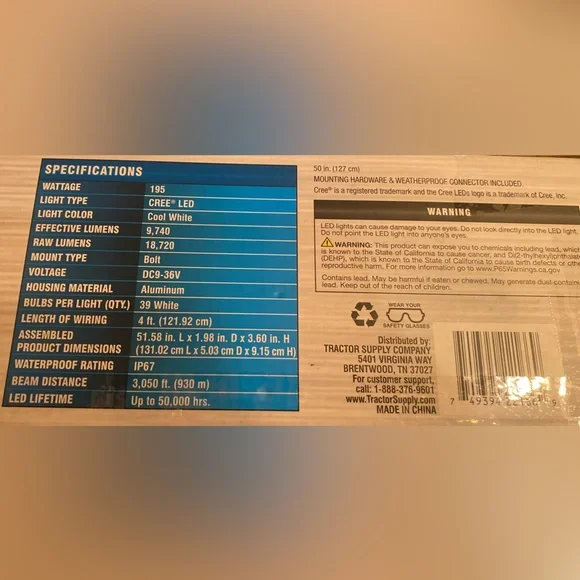 50” CAB-FIT SINGLE ROW LIGHT BAR - Picture 6 of 8